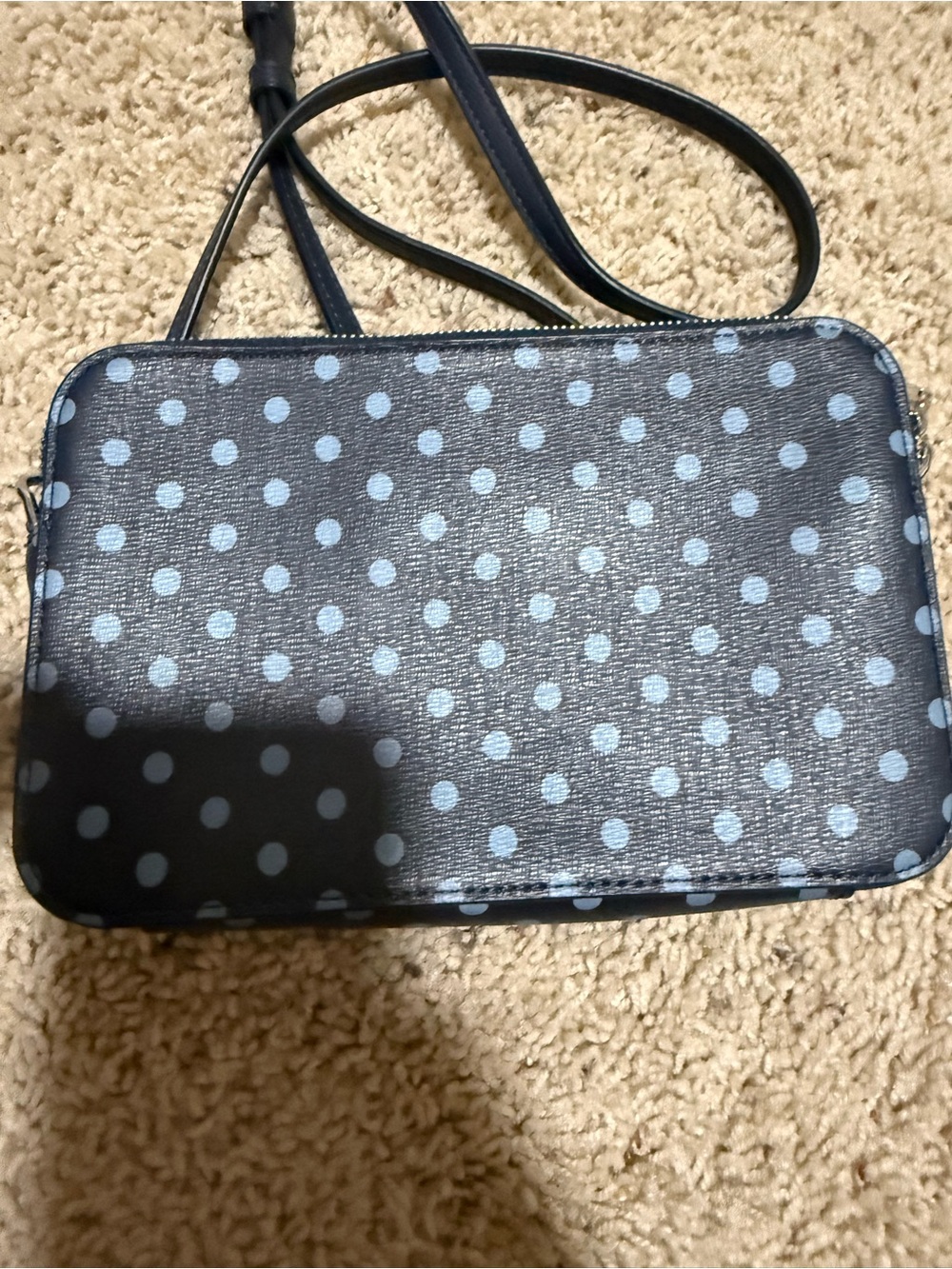 ♠️ Kate Spade Disney Navy Alice in Wonderland Polka Dot Crossbody Bag NWT - Picture 3 of 11
